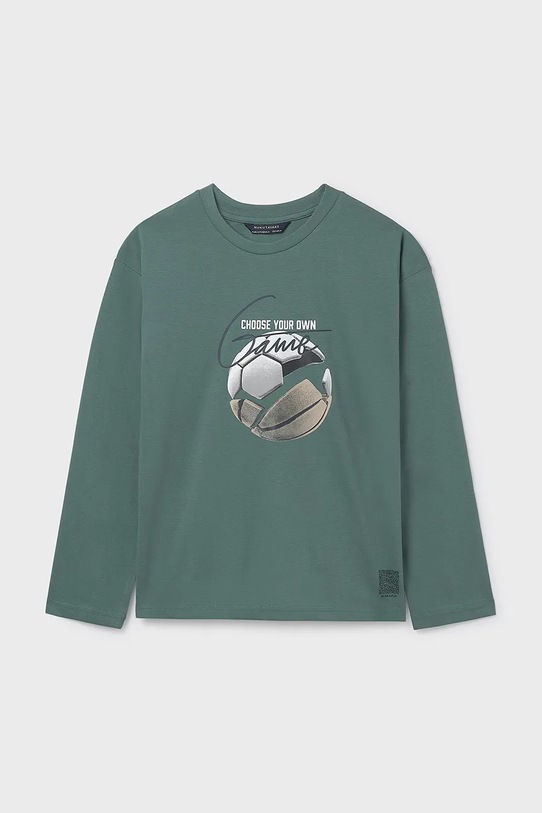 Mayoral longsleeve din bumbac bumbac verde 7003.7A.Junior.9BYA