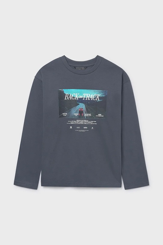 Mayoral top a maniche lunghe in cotone girocollo blu 7003.7A.Junior.9BYA