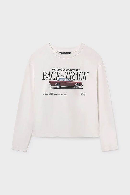Mayoral longsleeve bawełniany 7006.7B.Junior.9BYA beżowy AW25