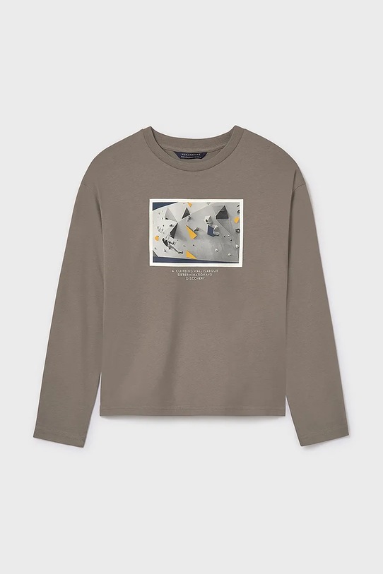 Mayoral longsleeve bawełniany 7006.7B.Junior.9BYA zielony AW25