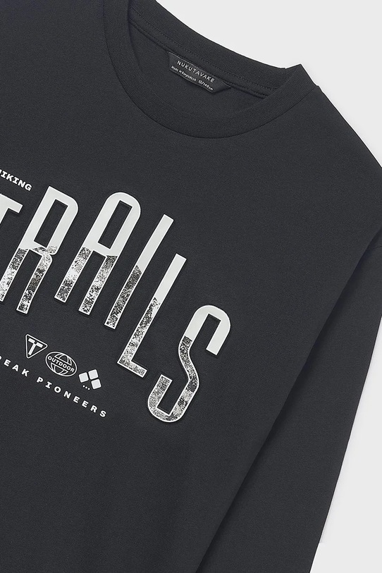 Chlapec Detská bavlnená košeľa s dlhým rukávom Mayoral 7007.7C.Junior.9BYA čierna