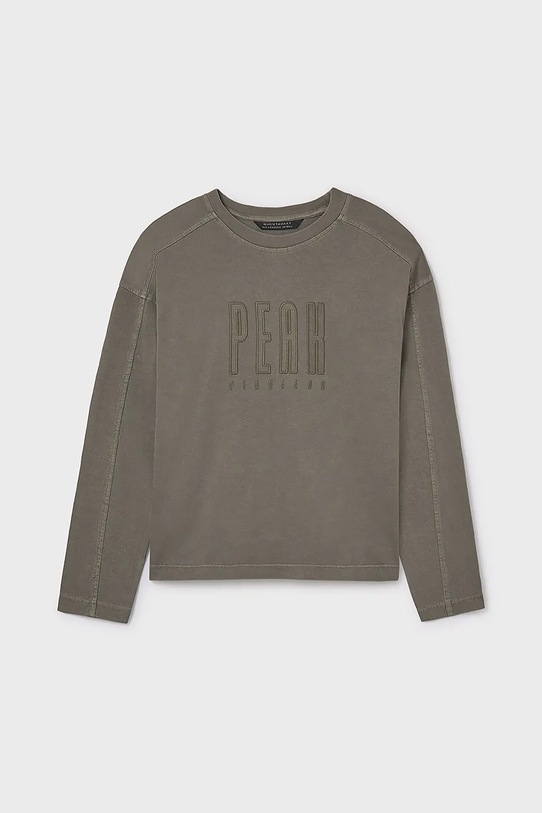 Mayoral longsleeve din bumbac pentru copii 7008.7C.Junior.9BYA verde AW25