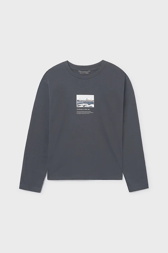 Detská bavlnená košeľa s dlhým rukávom Mayoral bavlna čierna 7011.7D.Junior.9BYA