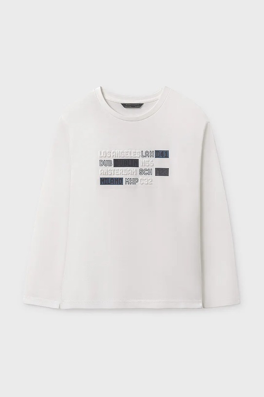 Mayoral longsleeve bawełniany 7012.7E.Junior.9BYA beżowy AW25