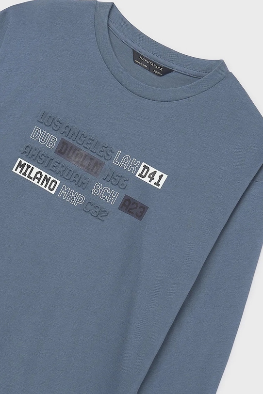 Мальчик Хлопковый лонгслив Mayoral 7012.7E.Junior.9BYA фиолетовой