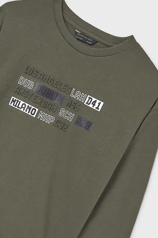 Mayoral longsleeve bawełniany zielony 7012.7E.Junior.9BYA