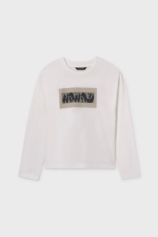 Mayoral longsleeve din bumbac pentru copii 7013.7E.Junior.9BYA bej AW25