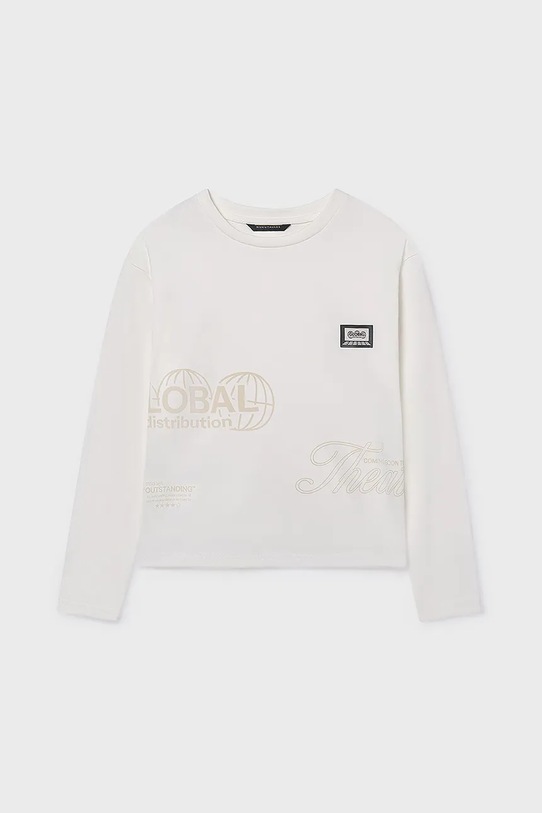 Mayoral longsleeve din bumbac bumbac bej 7014.7F.Junior.9BYA