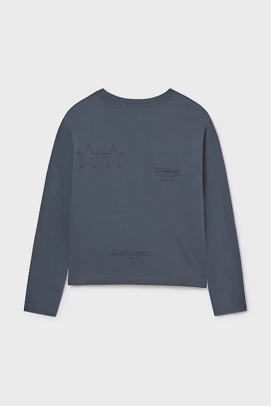 Chłopiec Mayoral longsleeve bawełniany 7014.7F.Junior.9BYA niebieski