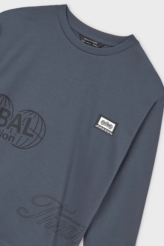 Mayoral longsleeve bawełniany niebieski 7014.7F.Junior.9BYA