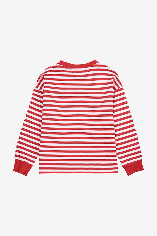 Chłopiec Bobo Choses longsleeve bawełniany dziecięcy 225AC135 czerwony