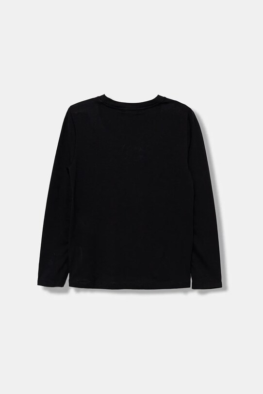 Dječja pamučna majica dugih rukava Emporio Armani EB000420.AF15013 mornarsko plava AW25
