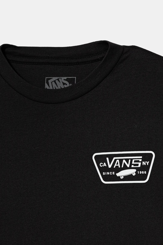 Chłopiec Vans longsleeve bawełniany Full Patch Back LS VN000JCTBLK1 czarny