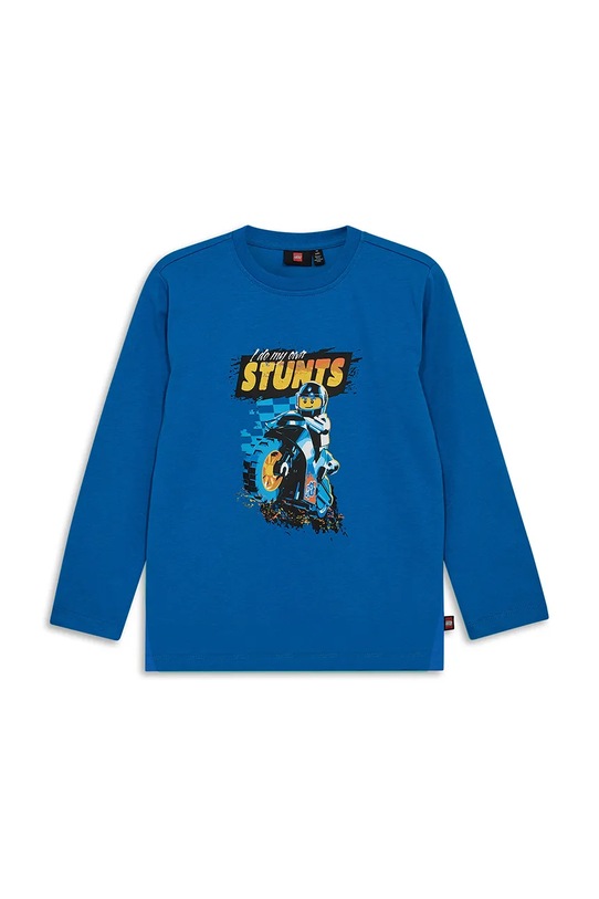 Lego longsleeve bawełniany dziecięcy LWTAFFY 615 nadruk niebieski 11010919