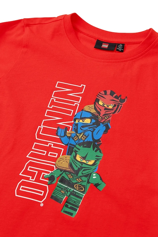 Chłopiec Lego longsleeve bawełniany dziecięcy LWTAFFY 622 11011248 czerwony