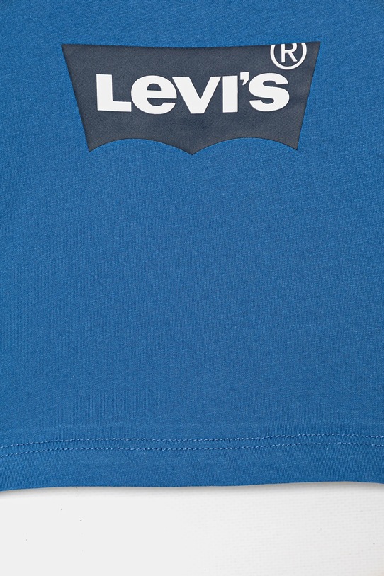 Băieți Levi's longsleeve din bumbac pentru copii L/S BATWING TEE 6E8646 albastru