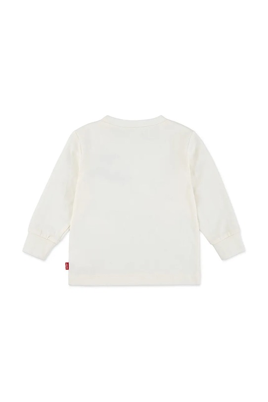 Levi's longsleeve din bumbac pentru copii LEVI AND DOG IN CAR LS 6EP011 bej AW25