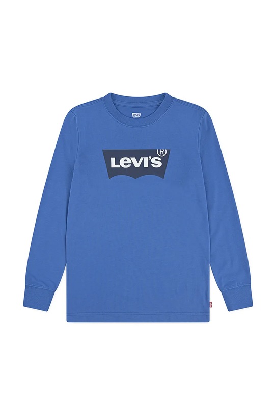 Levi's longsleeve bawełniany dziecięcy L/S BATWING TEE nadruk niebieski 8E8646