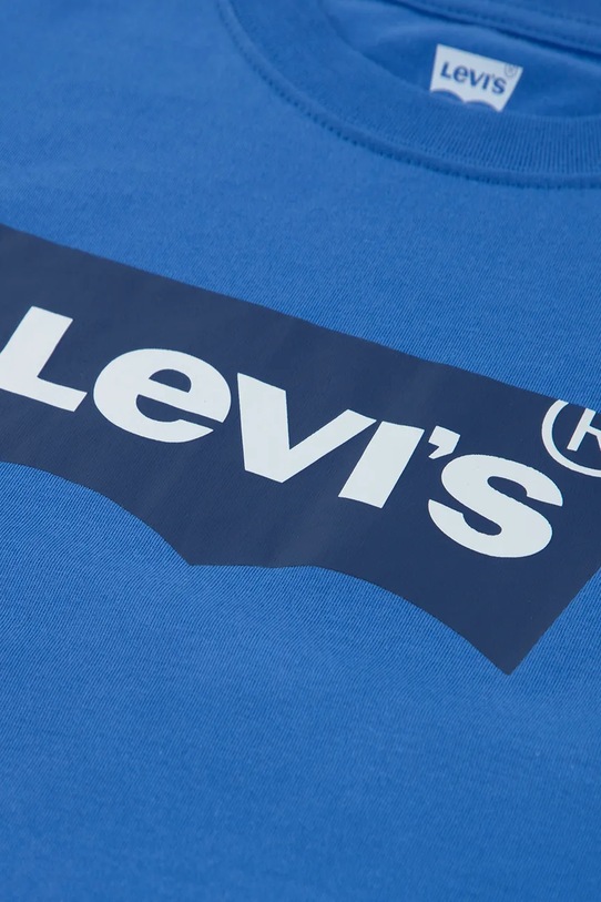 Chłopiec Levi's longsleeve bawełniany dziecięcy L/S BATWING TEE 8E8646 niebieski