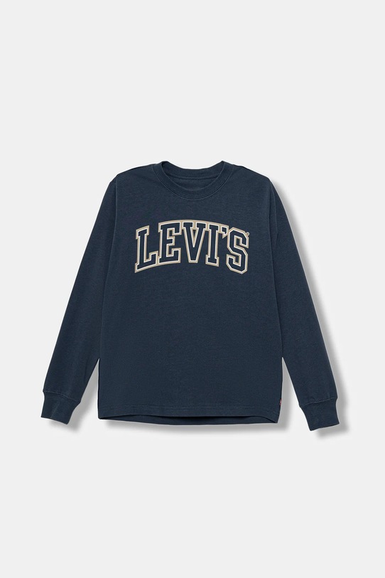 Levi's longsleeve din bumbac pentru copii COLLEGIATE LS TEE print bleumarin 9EP410