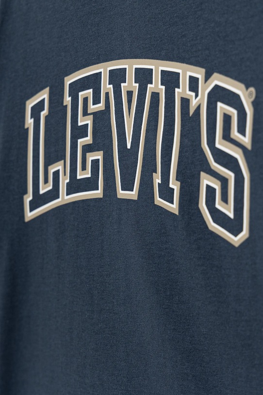 Băieți Levi's longsleeve din bumbac pentru copii COLLEGIATE LS TEE 9EP410 bleumarin