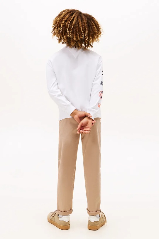 Дитячий лонгслів Tommy Hilfiger KB0KB09935.104.122.9BYA білий