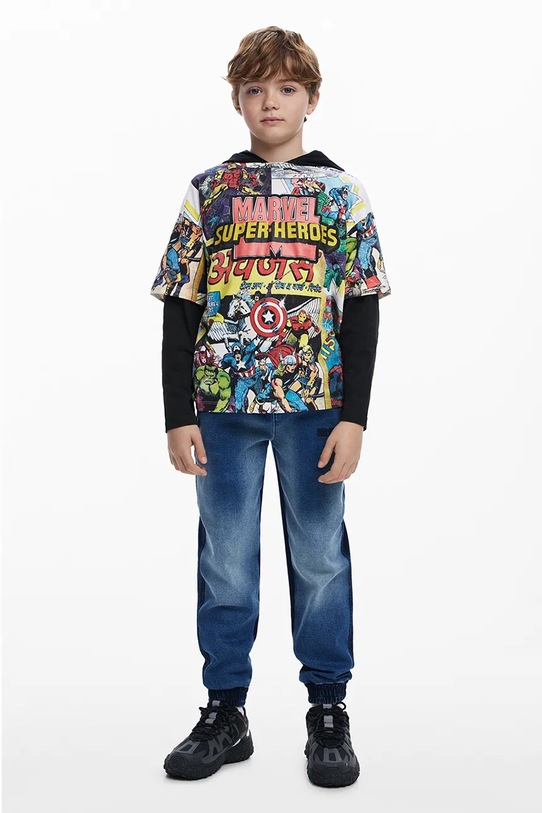 Desigual longsleeve bawełniany dziecięcy 25WBTK01 czarny