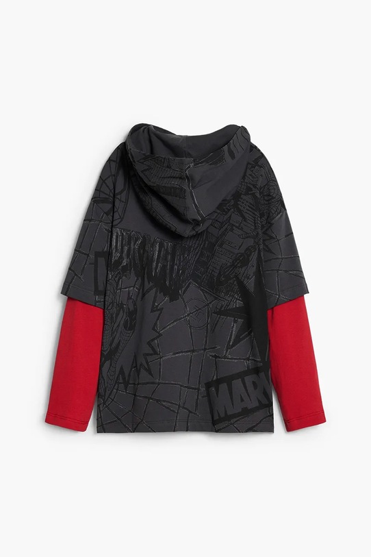 Desigual longsleeve bawełniany dziecięcy 25WBTK15 szary AW25