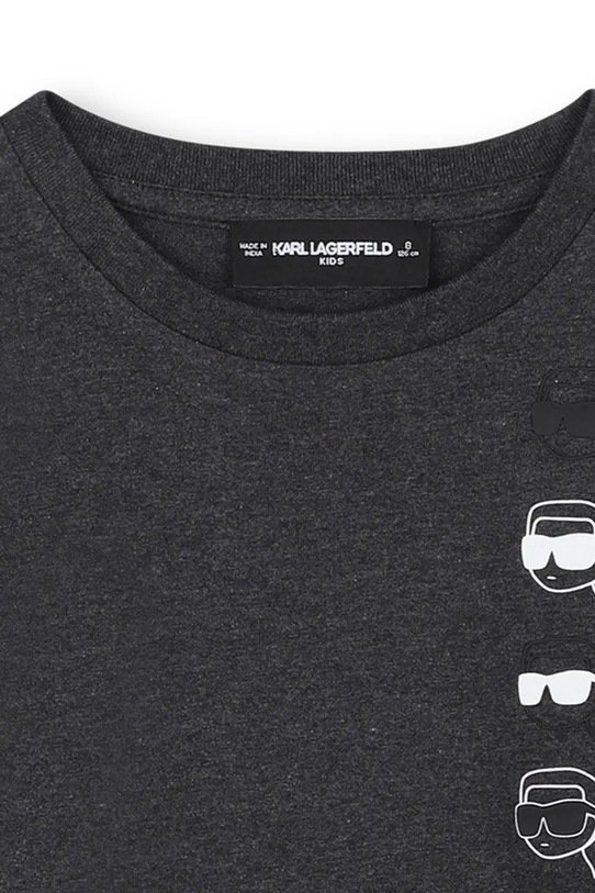 Chłopiec Karl Lagerfeld longsleeve bawełniany dziecięcy Z30951.162.174 szary