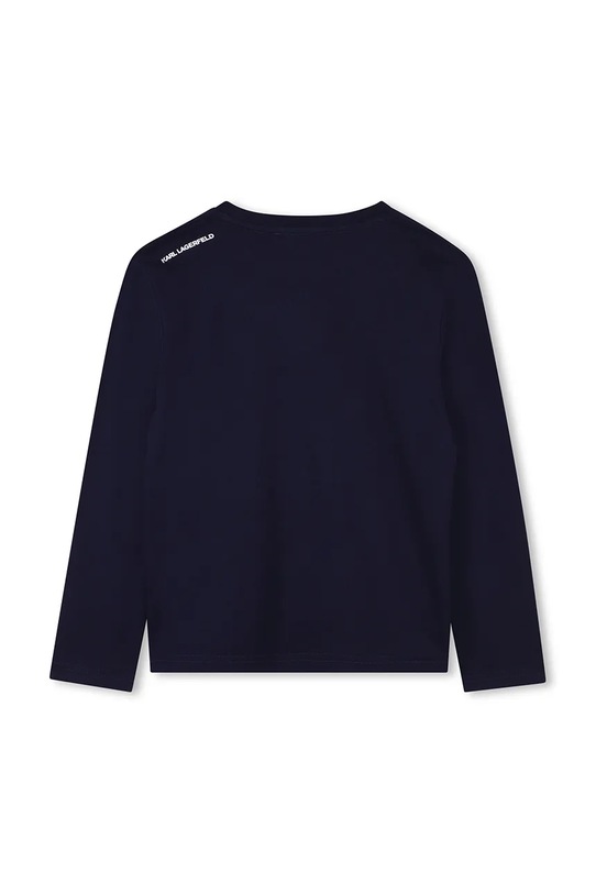 Karl Lagerfeld longsleeve bawełniany dziecięcy Z30953.86.108 granatowy AW25
