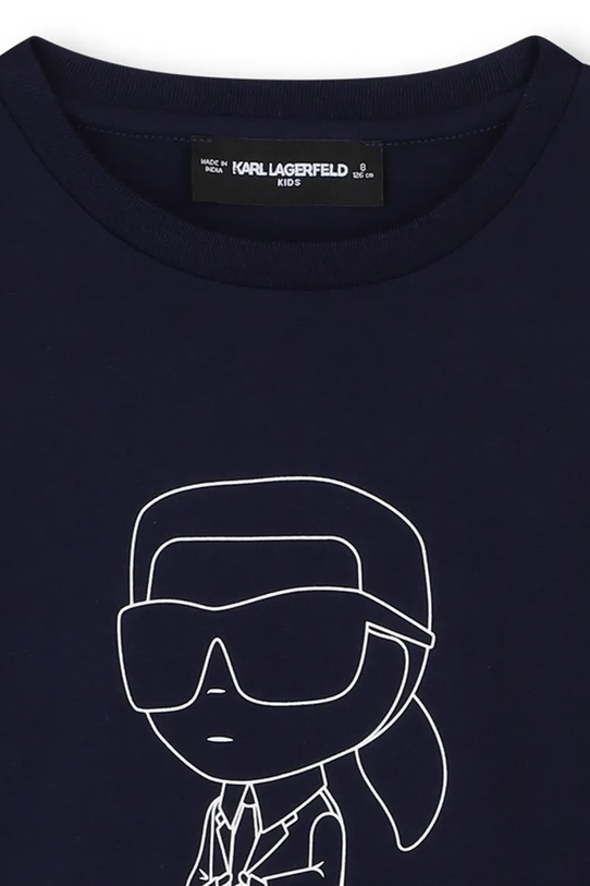 Chłopiec Karl Lagerfeld longsleeve bawełniany dziecięcy Z30953.114.150 granatowy