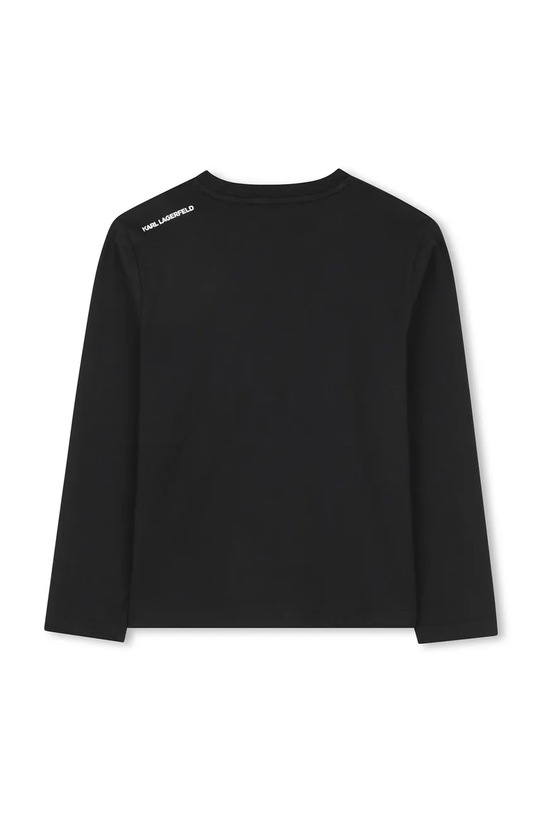 Karl Lagerfeld longsleeve bawełniany dziecięcy Z30953.114.150 czarny AW25