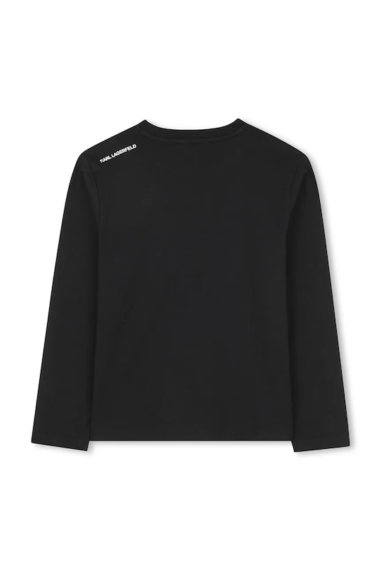Karl Lagerfeld longsleeve bawełniany dziecięcy Z30953.114.150 czarny AW25