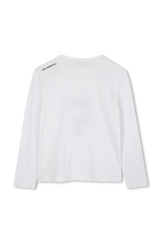 Karl Lagerfeld longsleeve bawełniany dziecięcy Z30953.162.174 biały AW25