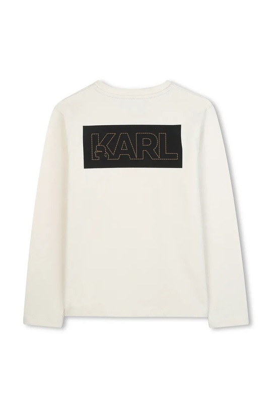 Karl Lagerfeld longsleeve bawełniany dziecięcy Z30955.86.108 biały AW25