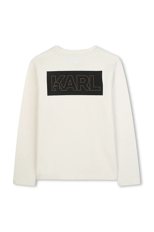 Дитячий бавовняний лонгслів Karl Lagerfeld Z30955.86.108 білий AW25