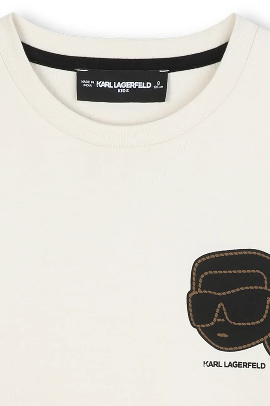 Chłopiec Karl Lagerfeld longsleeve bawełniany dziecięcy Z30955.86.108 biały