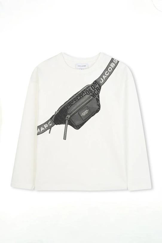 Detská bavlnená košeľa s dlhým rukávom Marc Jacobs W60635 béžová AW25