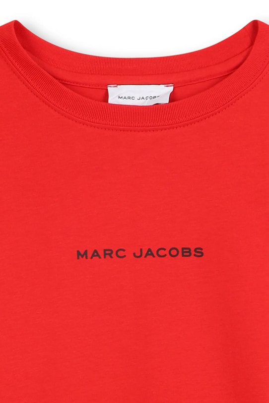 Хлопчик Дитячий бавовняний лонгслів Marc Jacobs W60639 червоний
