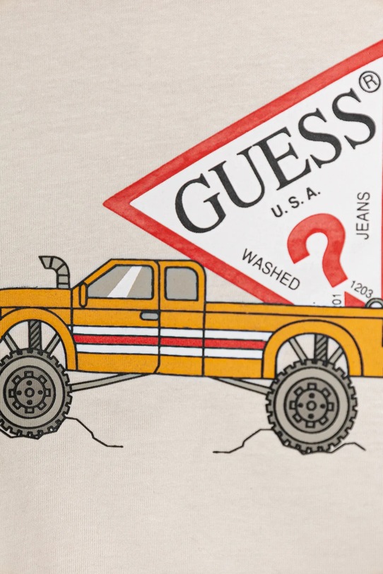 Chłopiec Guess longsleeve bawełniany niemowlęcy I5BI01.I3Z14.9BYA beżowy