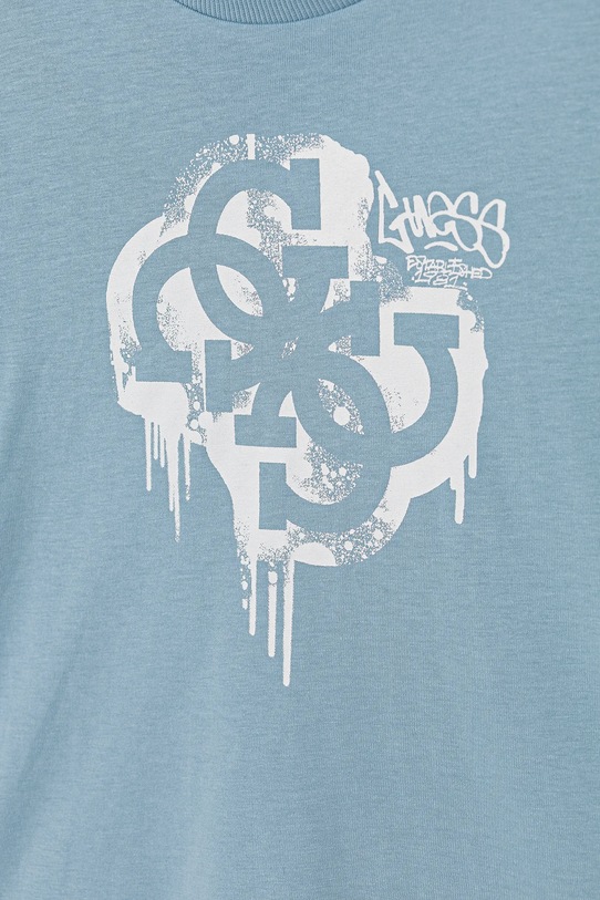 Chłopiec Guess longsleeve bawełniany dziecięcy L5BI01.I3Z14.9BYA niebieski