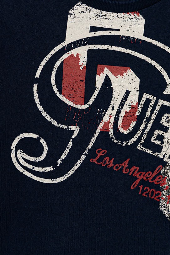 Chłopiec Guess longsleeve bawełniany dziecięcy L5BI03.I3Z14.9BYA granatowy
