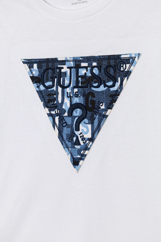 Chłopiec Guess longsleeve bawełniany dziecięcy L5BI04.I3Z14.9BYA biały