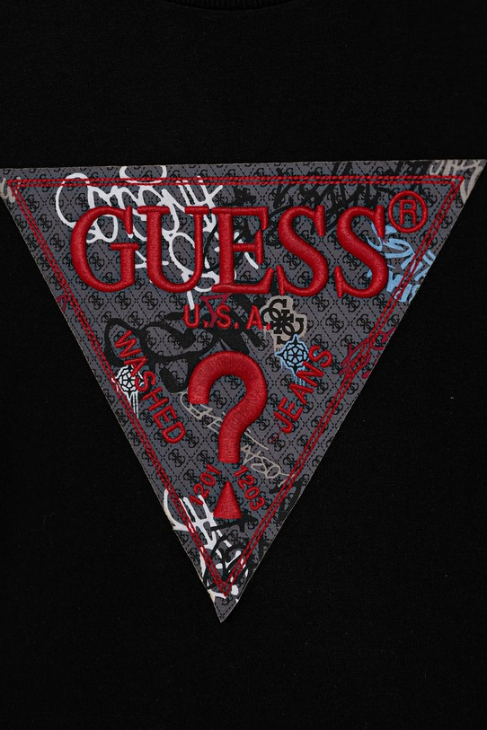 Băieți Guess longsleeve din bumbac pentru copii L5BI04.I3Z14.9BYA negru