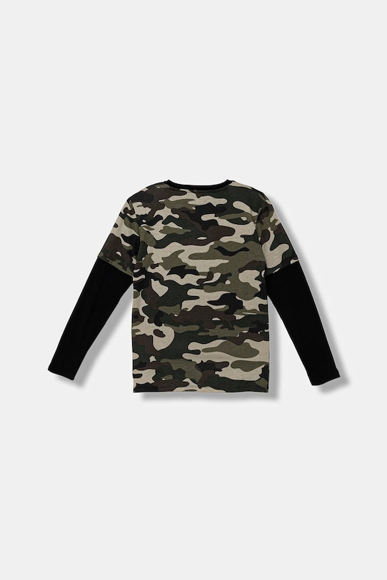 Guess longsleeve bawełniany dziecięcy L5BI06.I3Z14.9BYA zielony AW25