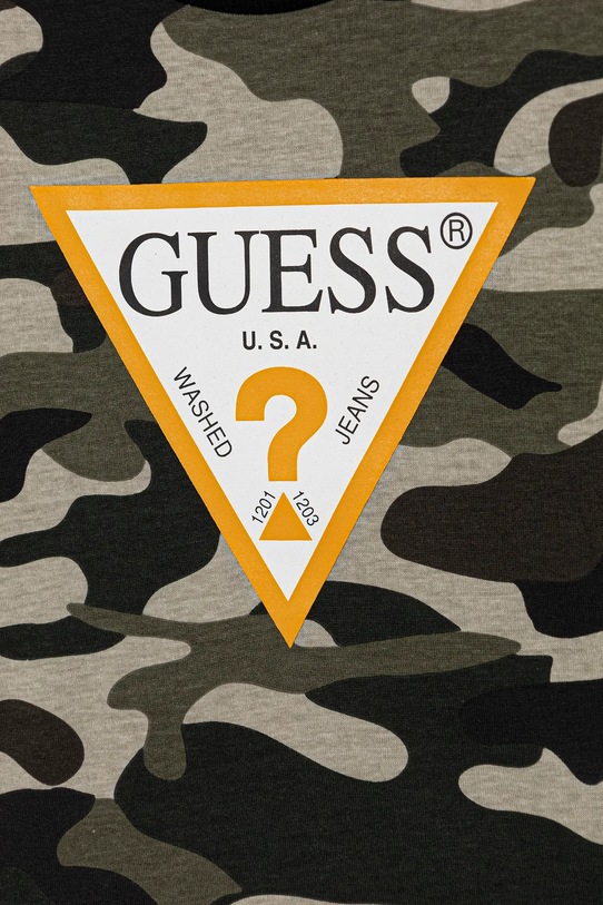 Chłopiec Guess longsleeve bawełniany dziecięcy L5BI06.I3Z14.9BYA zielony