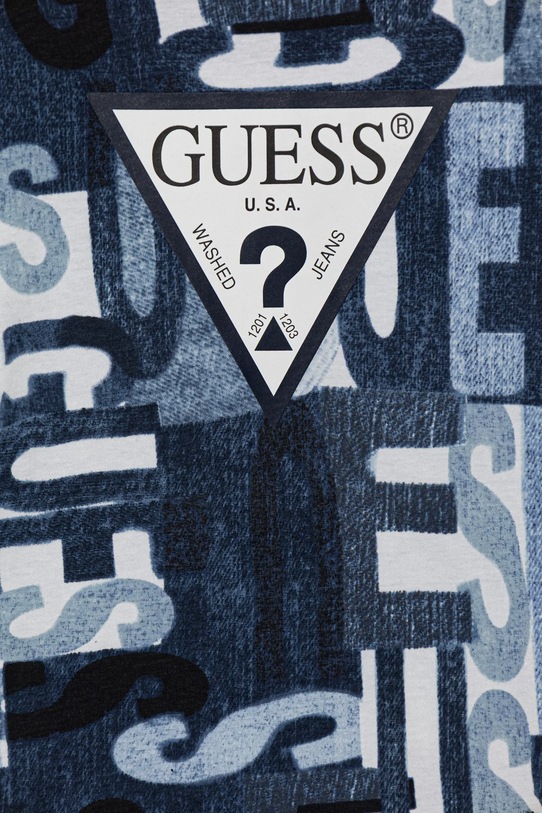 Хлопчик Дитячий бавовняний лонгслів Guess L5BI06.I3Z14.9BYA блакитний