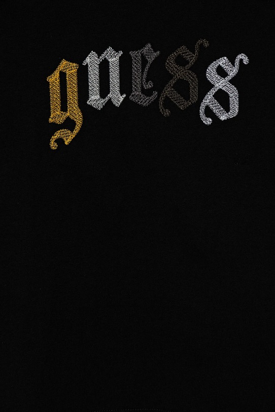 Chlapec Detská bavlnená košeľa s dlhým rukávom Guess L5BI33.I3Z14.9BYA čierna