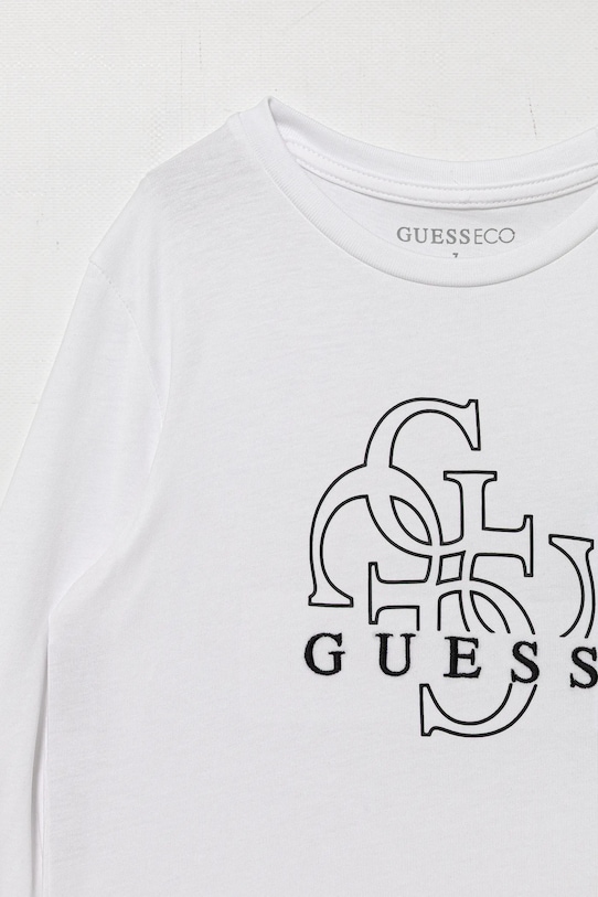 Chłopiec Guess longsleeve bawełniany dziecięcy L5BI39.I3Z14.9BYA biały