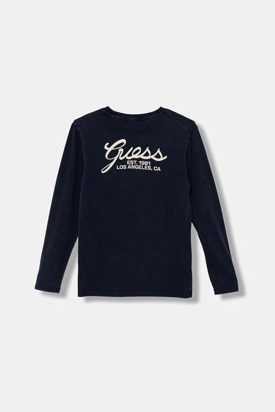 Хлопковый детский лонгслив Guess L5BI40.I3Z14.9BYA голубой AW25
